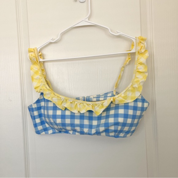 J. Crew Pastel Gingham Ruffle Bikini - Picture 2 of 8